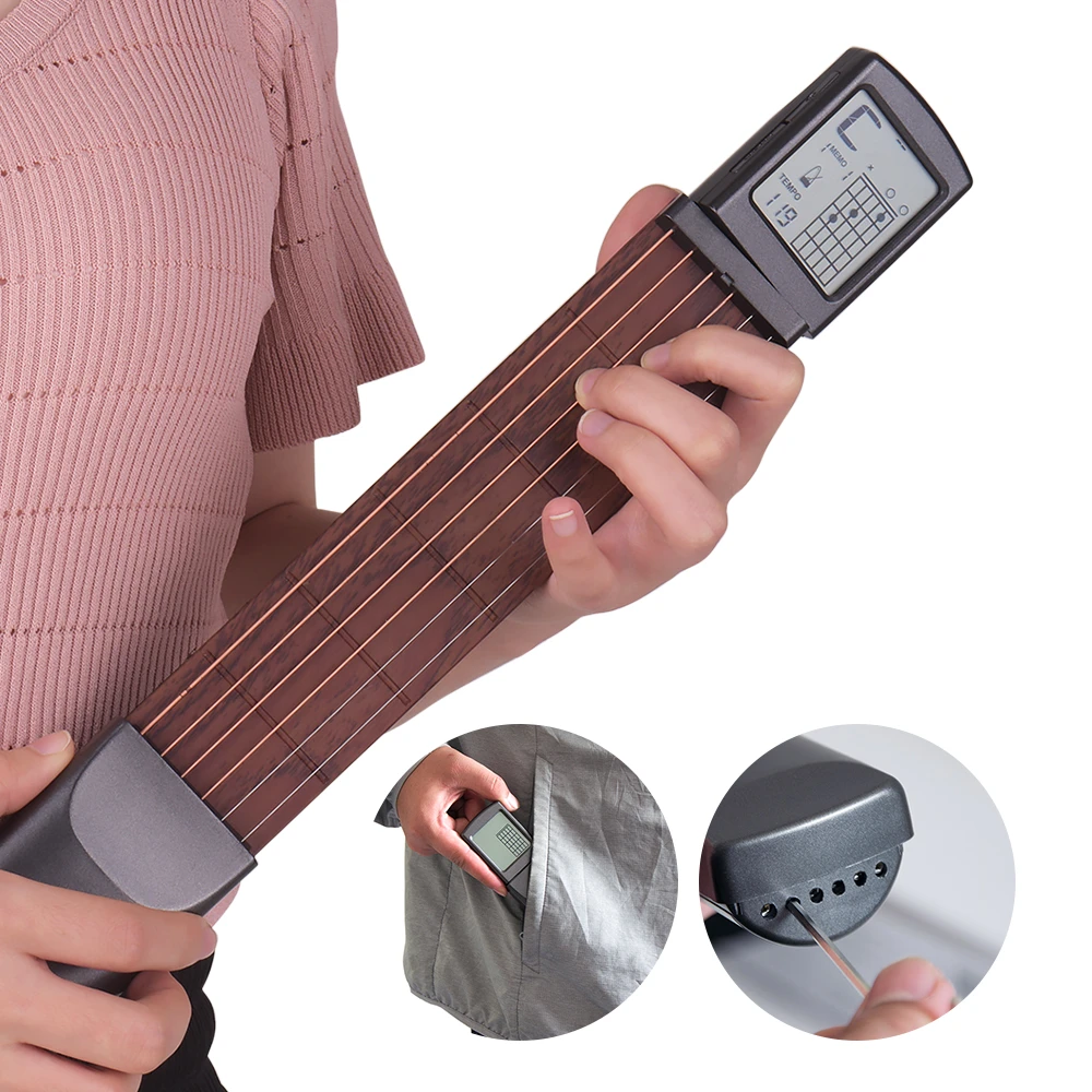 Portable Chord Trainer Pocket Guitar Practice Tools Lcd Musical Instrument Practice Chords Tools Guitar Accessories Tools - Guitar Parts & Accessories - AliExpress