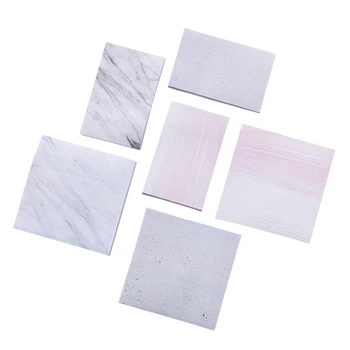 

Korean Marble Memo Pad Sheet Vintage Sticky Note Creative Planner Sticker Cute Study Card Office Decoration Stationery Thing Kit