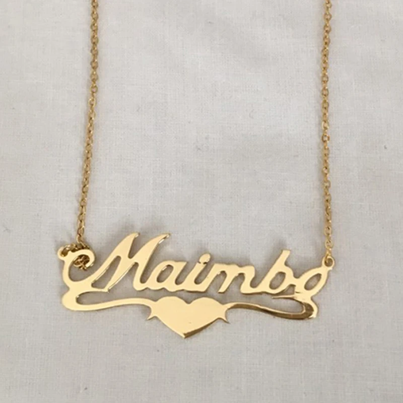 

Custom Heart With Personalized Name Necklace Birthstones Necklace Nameplate For Women Jewelry Friendship Gifts Wedding Gifts