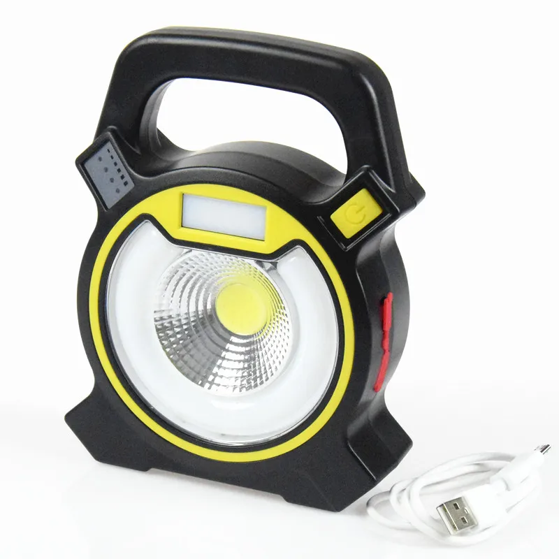 

30w LED COB Portable Spotlight Lantern Searchlight USB Rechargeable 18650 Battery Powered Portable Light for Camping Fishing
