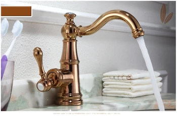 Buy Luxury Rose Gold Solid Brass Copper Unique Style Basin Faucet European Hot And Cold Water Basin Tap--M4459