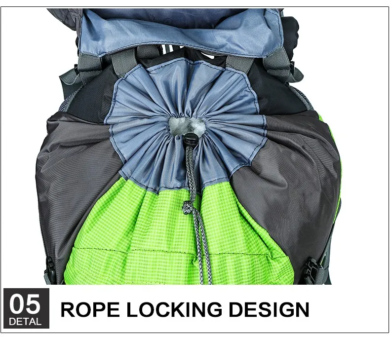 80L Outdoor Backpack Unisex Large Professional Mountaineering Backpack Waterproof Nylon Bags Climbing Hiking Camping Rucksack