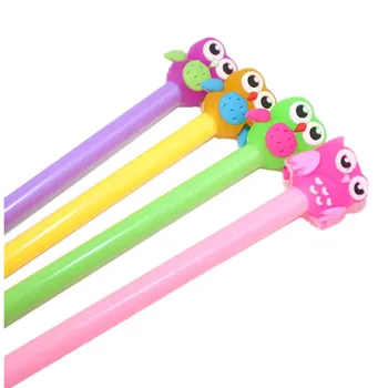 

48pcs/lot cute cartoon owl animal gel pen office school supplies promotion gift water pen