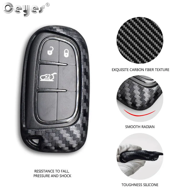Car carbon fiber key cover for JEEP (2)