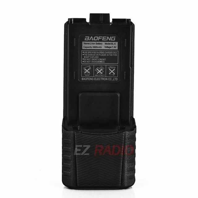 BL-5 Baofeng UV-5R Батарея 3800 mAh Baofeng Батарея Кабель зарядного устройства USB кабель для BF-F8 УФ 5r uv5r UV-5RE UV-5RA 5RB 5RL F8+ F8HP - Цвет: 3800mAh Black Color