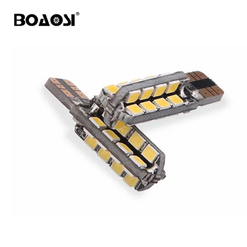 

BOAOSI 2x Canbus IC Driver 12v 24v White Led T10 W5W Car Led Light Bulb 2835 SMD Auto Interior License Parking Lamp Non Polarity