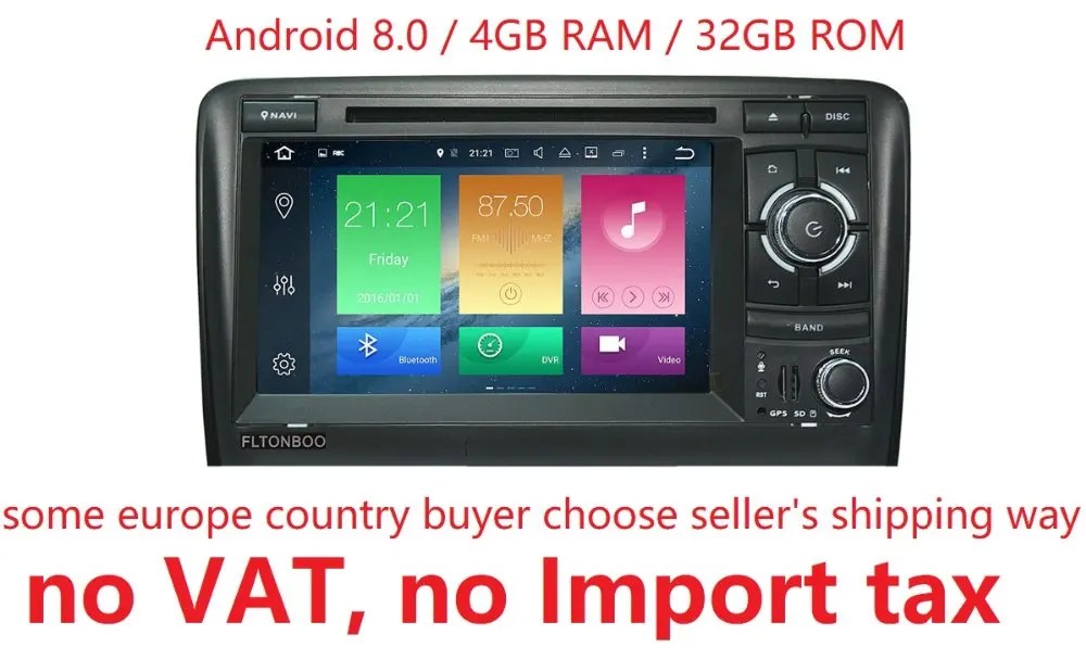 

7" 2din 4GB RAM 32GB ROM px5 android 8.0 car gps navigation for Audi A3 2002 - 2011,wifi,free 8g map,steering wheel,touch screen