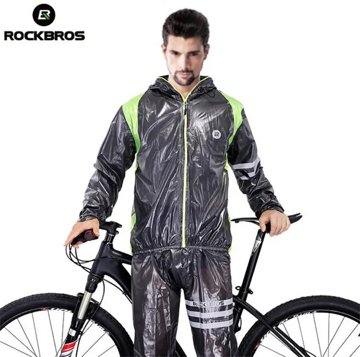 ROCKBROS Unisex Cycling Bicycle Jersey Raincoat Waterproof Breathable MTB Road Bike Raincoat Windbreaker Cycling Jacket