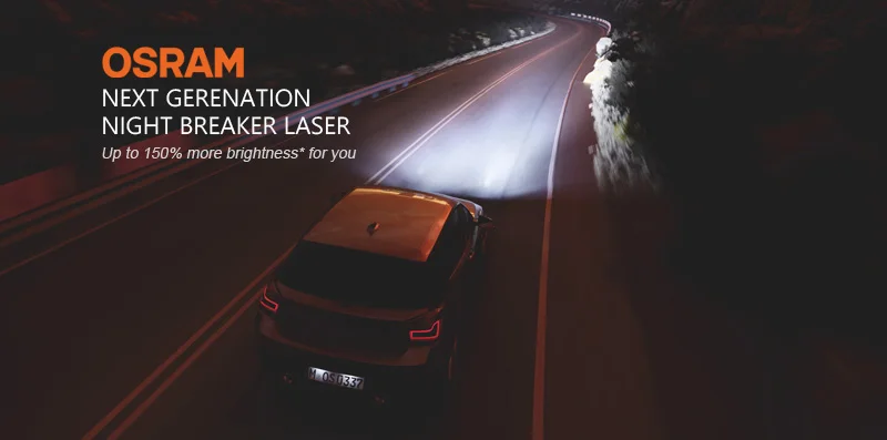 Лампа Ксеноновая OSRAM H8 12В 55 Вт Night breaker лазерной следующего поколения автомобильные галогеновые фары, противотуманные фары, лампы+ 150 ярче 64212NL, 2X