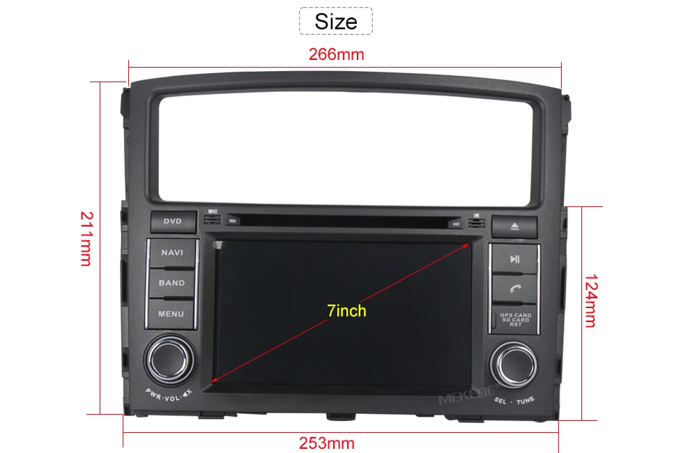 Perfect PX3 Quad core Android7.1 2G RAM 16G ROM HD screen Car DVD player gps navigator for Mitsubishi Pajero V97 V93 2006 -2015 3