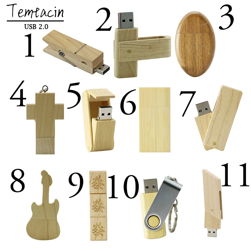 Повернуть крест Деревянный Bamboo гитара модель USB Flash Drive флешки 4 ГБ 8 ГБ 16 ГБ 32 ГБ USB 2,0 memory Stick логотип usb-накопитель