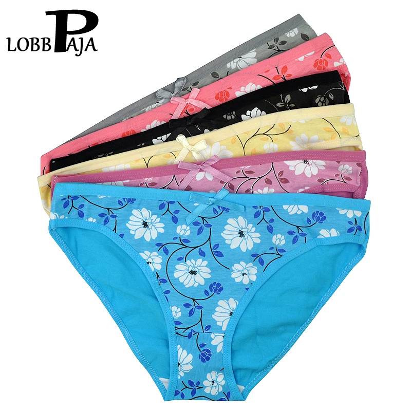 LOBBPAJA Wholesale Lot 12 PCS Women Underwear Woman Panties Cotton