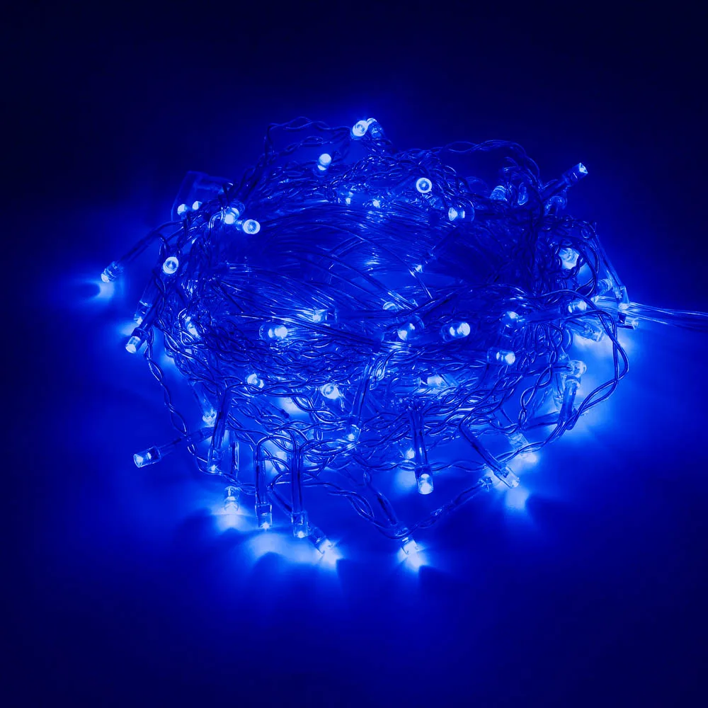 Открытый Шторы сосулька гирлянды 5 м Droop 0.4-0.6 м Гирлянды светодиодные свет Водонепроницаемый для новогоднее; Рождественское украшение дома с ЕС разъем - Испускаемый цвет: Синий