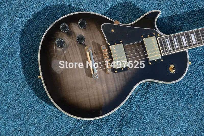 

Electric guitar New Lp Custom SHOP left hand Electric Guitar/Silver color/oem Brand Guitar In China