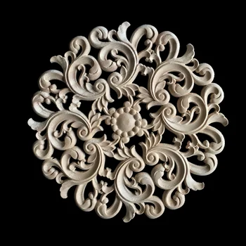 

10PCS Wood Carved Corner Onlay Applique Unpainted Frame Decal Decoration Furniture Decor Working Carpenter 30CM 40CM