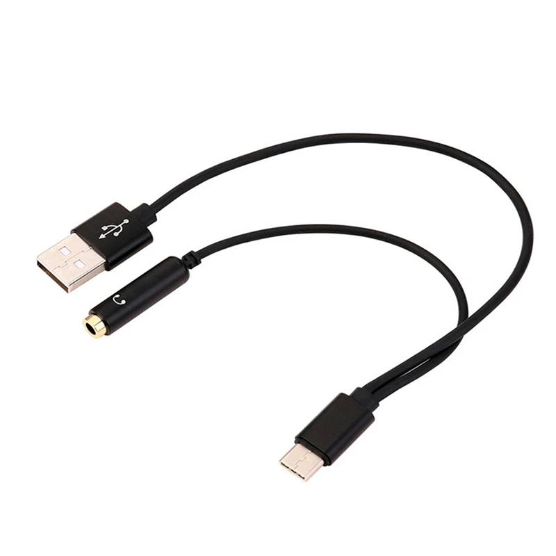 

Type C Charging Headphone Adapter USB Cable Type-C Earphone Music Charge Cable 2 in 1 Adapters USB-C Jack Splitter Converter