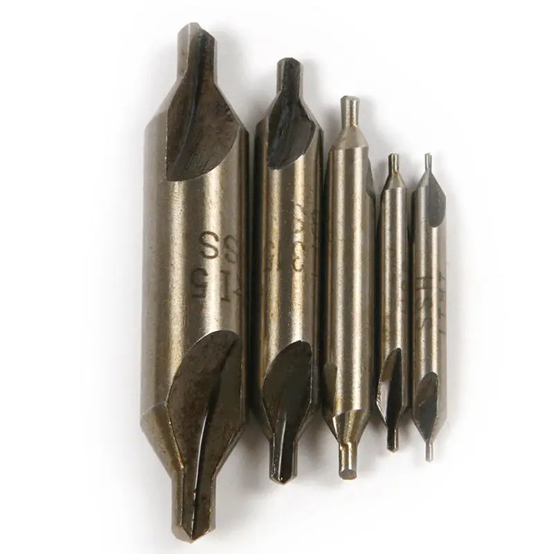 Fixmee 5Pcs/set HSS Combined Center Drills Bit Countersinks 60 Degree