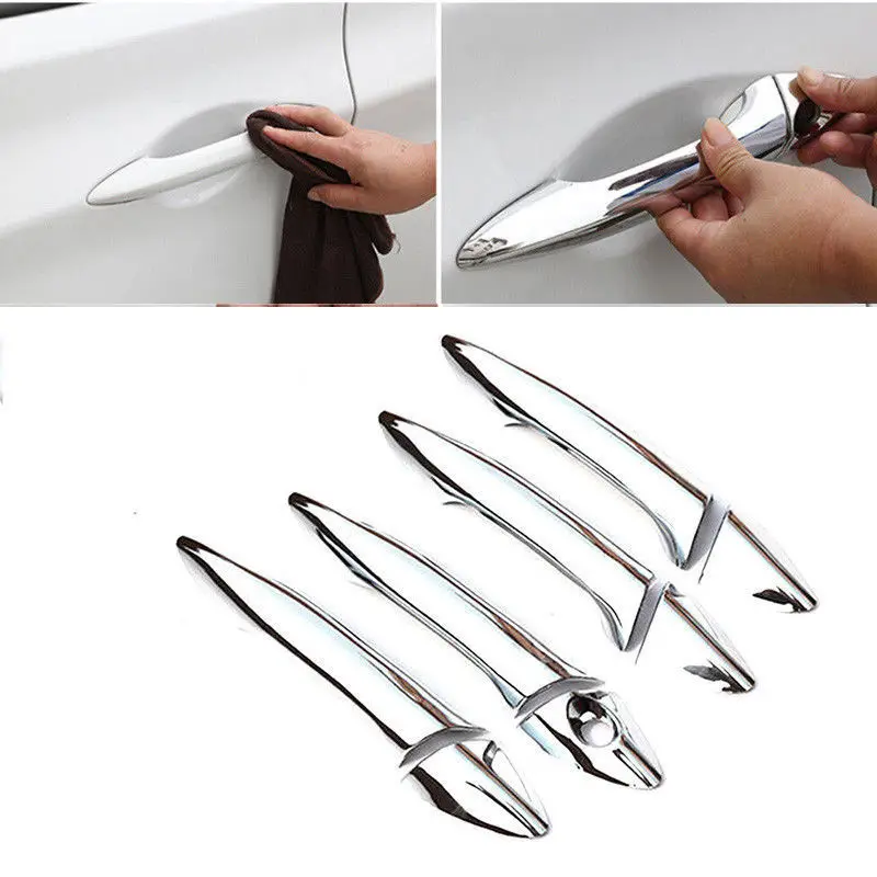 2012-2014 For Hyundai Elantra ABS Chrome Decor Door Handle Cover Frame Trim 8PCS Universal Styling Accessories 8pcs/set | Автомобили и