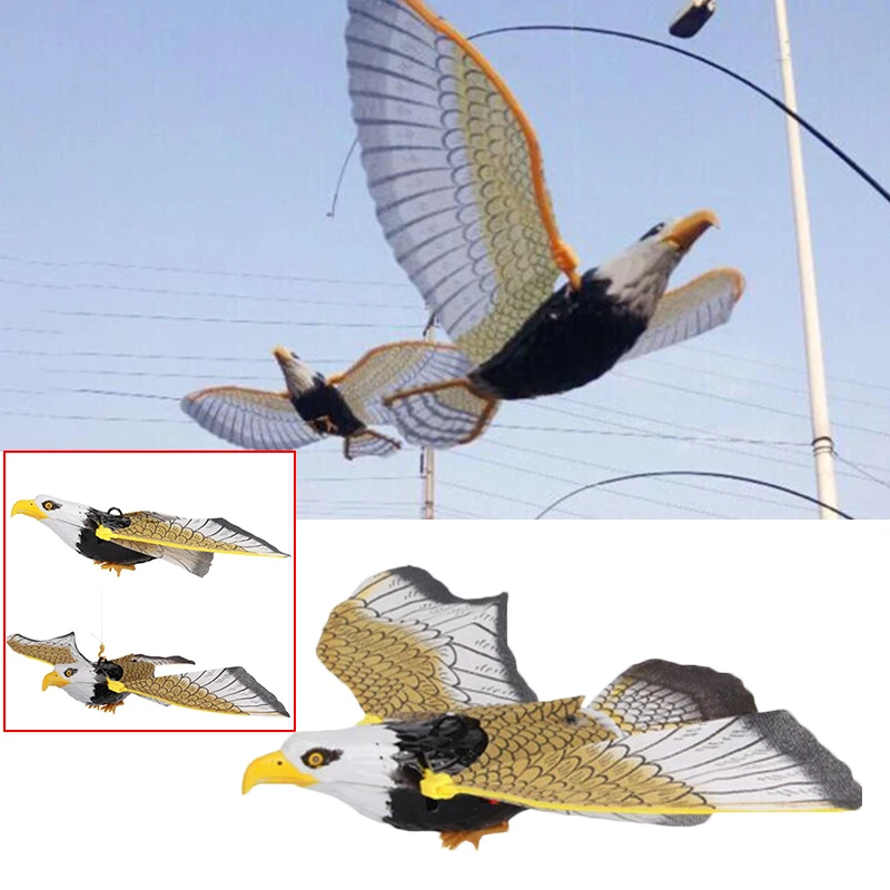 Электрическая летающая игрушка для птиц, подвесная проволочная хлопающая Орел, пластиковая Рождественская игрушка