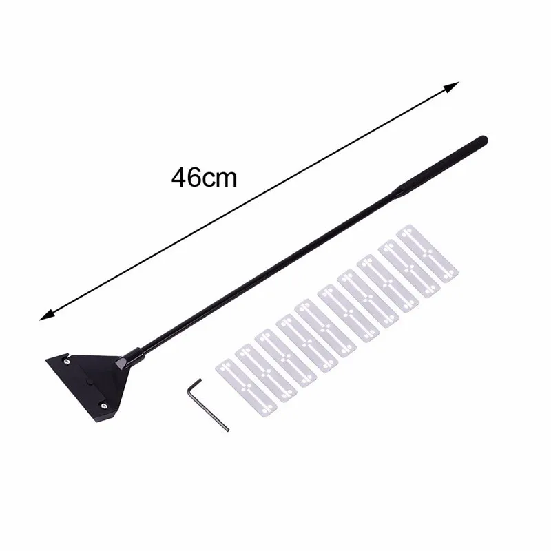 Stainless Steel Aquarium Maintenance Tools Kit Aquatic Plant Grass Tweezers Scissor Algae Razor Scraper with 10 Blades2
