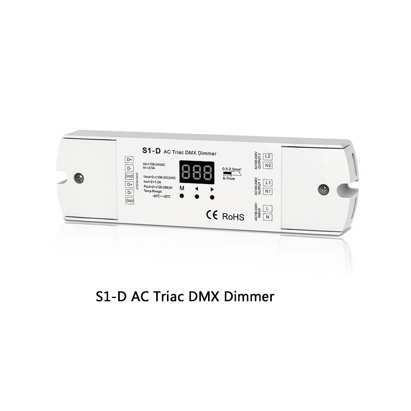 JQ, AC Triac DMX диммер; led диммер комбинация, AC100V-240V, 2,4G дистанционный RF умный переключатель для led светильник - Цвет: S1-D
