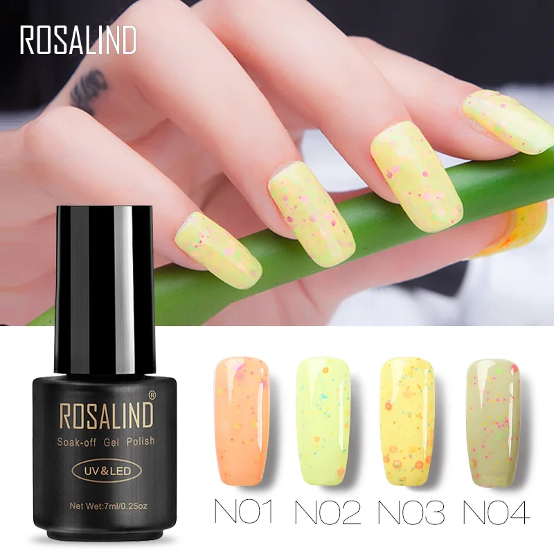 

ROSALIND Gel 1S Popular color of cheese Lacquer Varnish UV Nail Polish UV GEL nail polish Nail Art primer long-last permanent