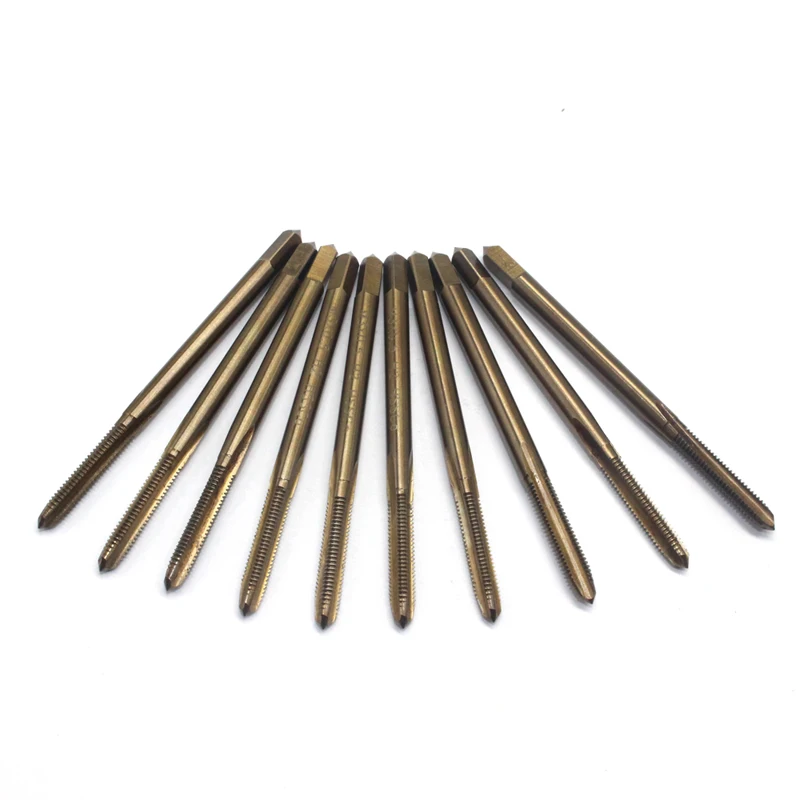 

10PCS M3 0.5 H2 Machine Screw Tap Straight Flute HSS H2 M3X0.5 Metric Tap Pitch Thread Tap Drill Machine Metal Tool