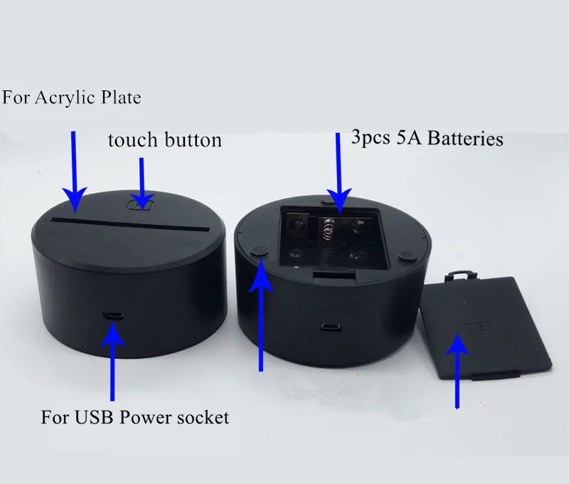 Подарок для девушки 7 цветов Изменение 3D Голограмма лампа USB акриловые огни юбилей жена подарок на день Святого Валентина подарок