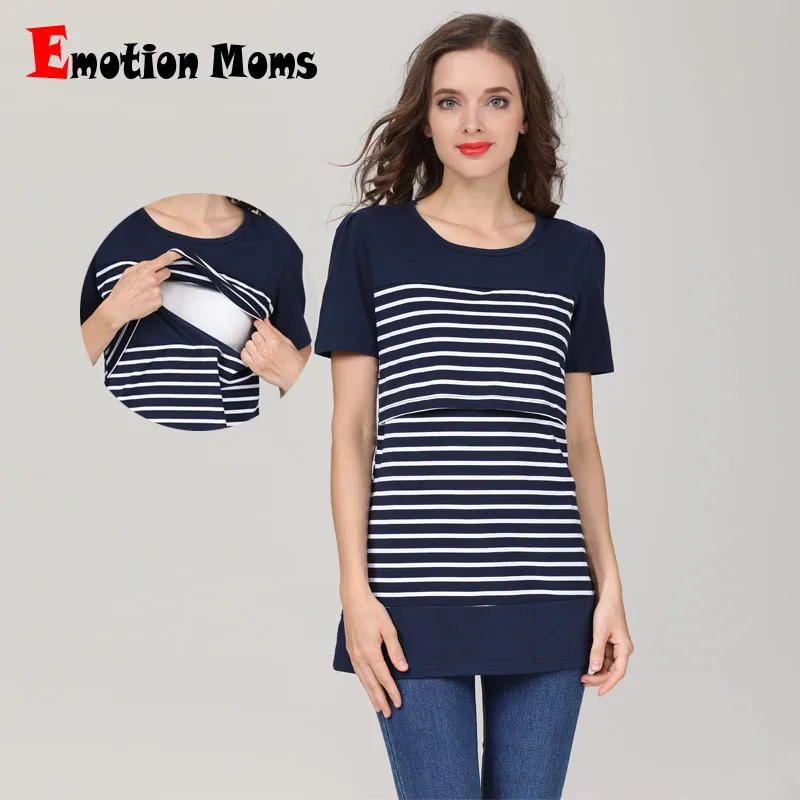 Emotion Moms Shor Sleeve повседневные топы для беременных футболки кормления Одежда одежда