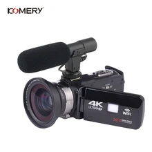 KOMERY Original Video Camera 4K Support Wifi Night Vision 3.0 Inch LCD Touch Screen Time-lapse Photography Three-year Warranty