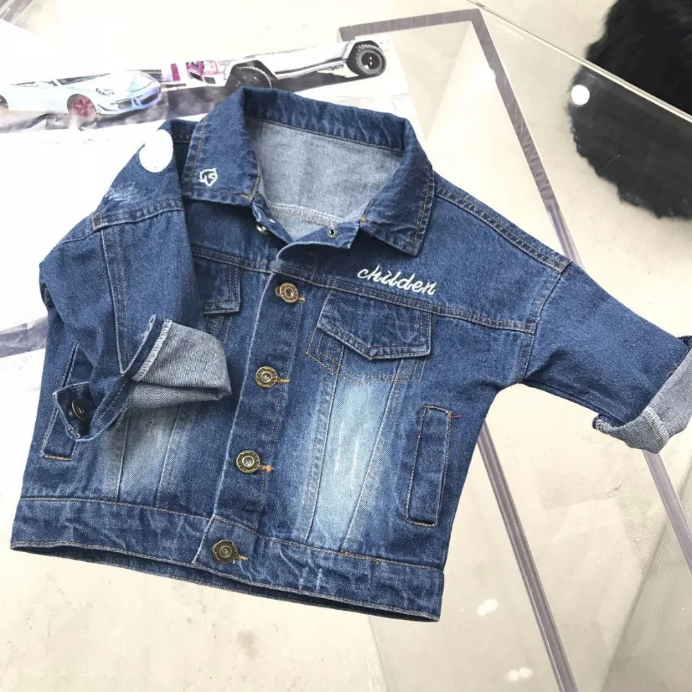 Spring 2018 Children's Fashion Denim Jacket High quality Girls Pure