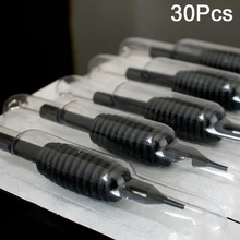 30 шт. 5RL 3/"(19 мм) одноразовые Насадки для татуажа трубки с Вышивка Крестом Иглы ассорти для татуировки питания Gun Вышивка Крестом Иглы чернил Чашки сцепление Наборы