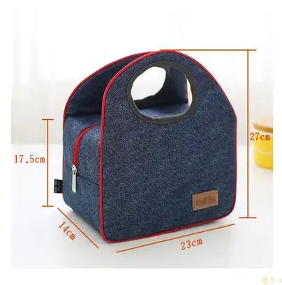 Новая модная джинсовая сумка для ланча, Повседневная Термосумка для женщин, для детей или мужчин, Изолированная коробка для пикника, сумка для еды, термо или кулер - Цвет: p