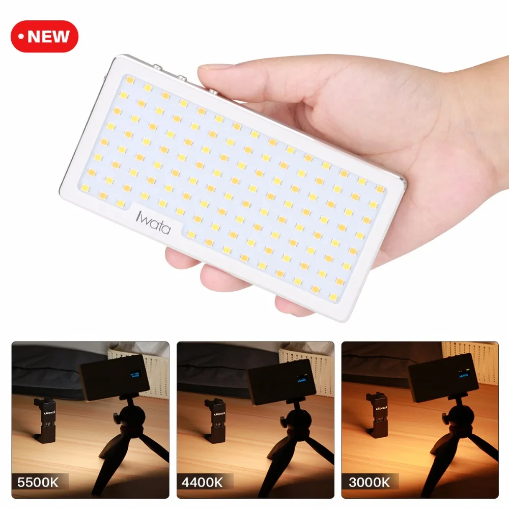 

Ulanzi Iwata Phone Video Light Aluminum Dimmable Photography 117 LED Fill Light CRI Super Natural Light 3300K-5600K OLED Display