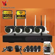 YobangSecurity WI-FI NVR комплект plug& play 960 P P2P WI-FI IP 1.3MP Беспроводной Камера ночного видения 4CH NVR Беспроводной Водонепроницаемый комплект видеонаблюдения