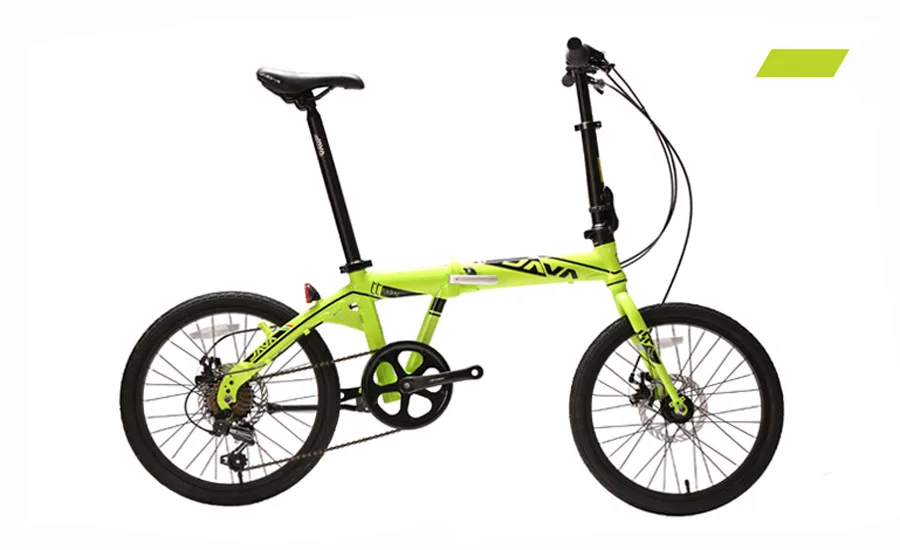 Top JAVA 20-inch Aluminum Alloy Folding Bike 7-Speed Dual-Disc Unisex Mini Bike 5 Colors Can Choose 4