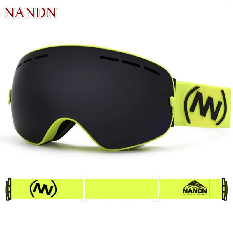 NANDN المهنية تزلج نظارات عدسات استبدال UV400 مكافحة الضباب التزلج نظارات قناع للتزلج التزلج الرجال النساء الثلوج على الجليد نظارات