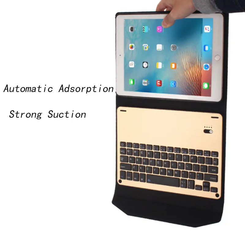 Aokin Сплит Bluetooth клавиатура для iPad Pro 10 5 Беспроводная перезаряжаемая ABS + PU кожаный