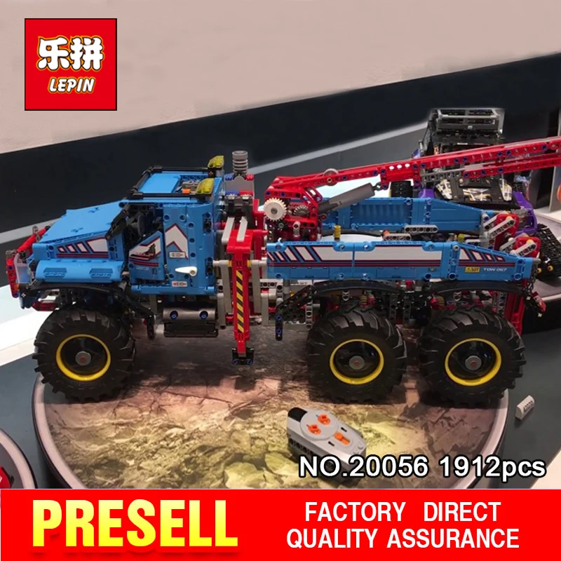 

Lepin 20056 1912Pcs Technic Series The Ultimate All Terrain 6X6 Remote Control Truck Set 42070 Building Blocks Bricks Toys Model