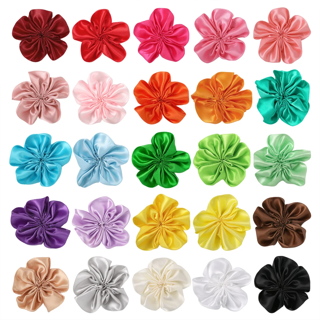 Buy 25pcs Mini DIY Flowers Silk Solid Color Floral Accessories Cosplay Dress