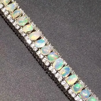 

Fidelity natural 3*4mm opal Bracelets s925 sterling silver fashion fine jewelry gift for women natural color gemstone