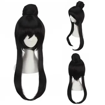 

black ponytail hair long anime hair for women cute hair ancient warrior cosplay for women party cosplay accessories