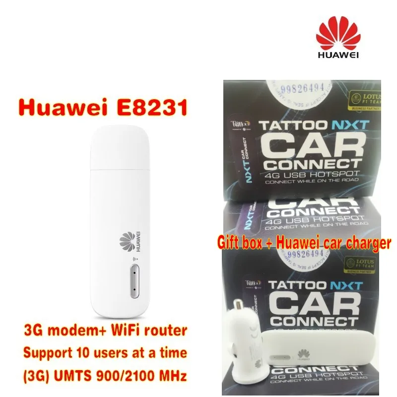 Лот 100 шт huawei E8231 3g белый мобильный WI-FI беспроводная точка доступа роутер Wi-Fi данных, DHL