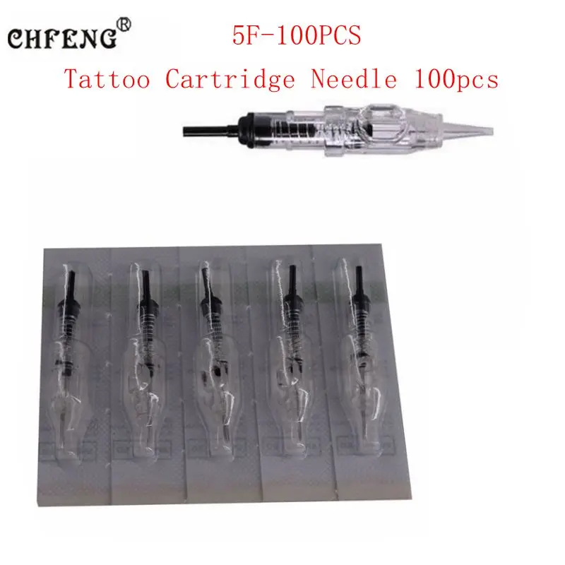 Cartridge Needle 100pcs/lot 5F Disposable Tattoo Needles Cartridge For Premium Charmant