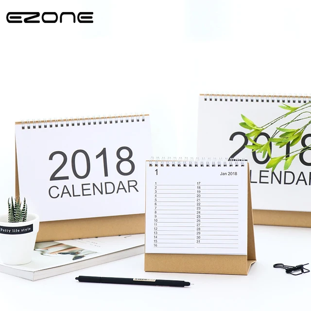 EZONE1PC простой стол Календари 2018 rainlendar еженедельник To Do List ежедневно еженедельно планировщик канцелярские студент офис поставщиков
