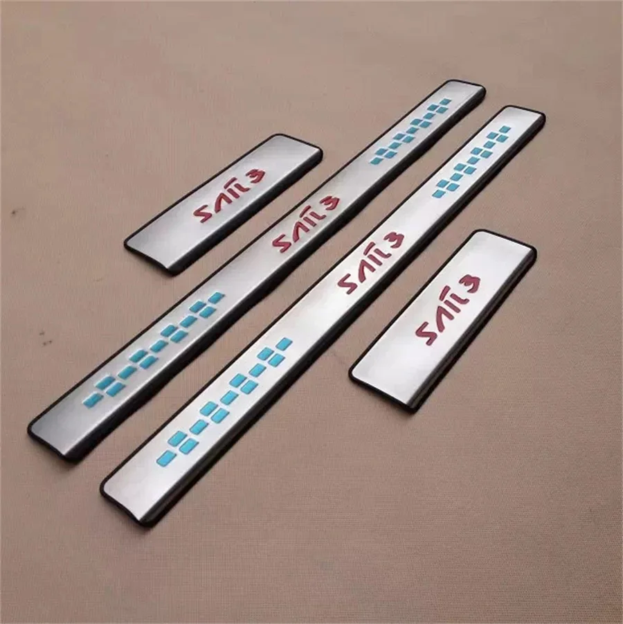 

For Chevrolet SAIL 3 2015-2017 2018 Car Door Sill Scuff Plate Cover Guard Kick Pedal Protector Auto Parts Car Accessories 4pcs