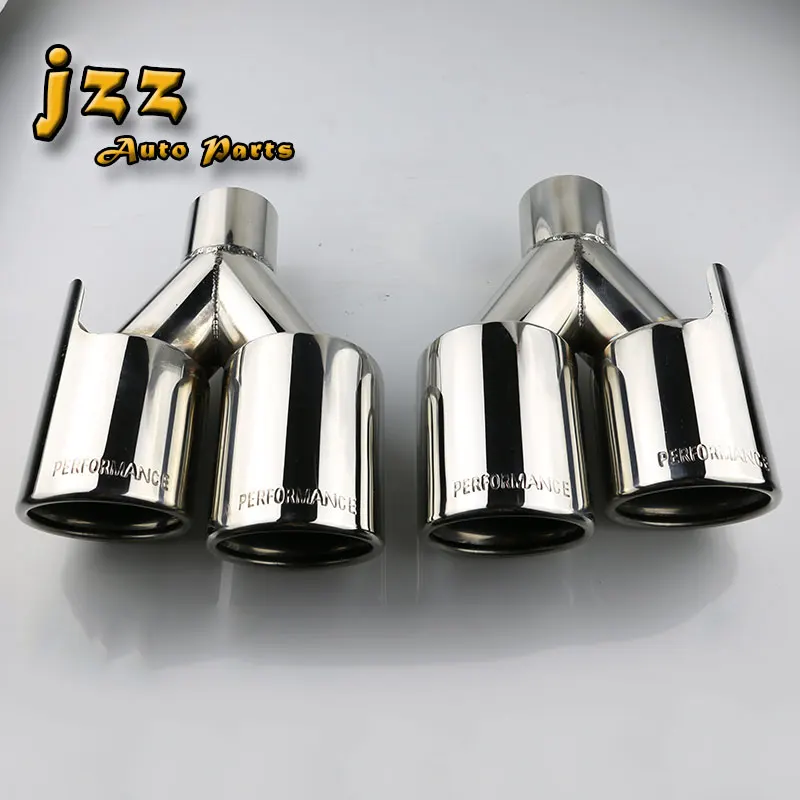 Buy 1Set 58mm inlet Car Exhaust Pipe Universal Dual