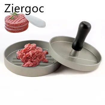 

AI DI Hamburg Pressure Mold 1 Set 12cm Hamburg Press Aluminum Round Burger Meat Beef BBQ