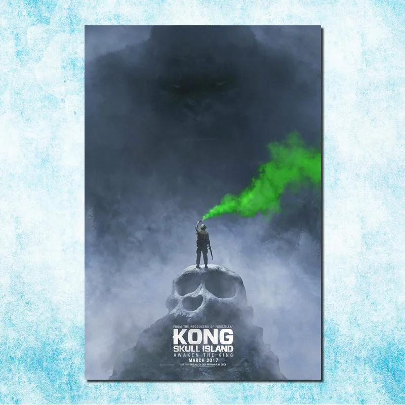 kong Skull Island King kong New Movie Art Silk Canvas