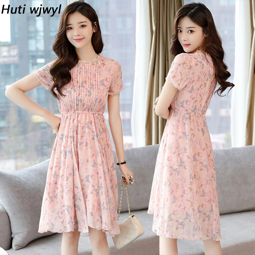 Huti wjwyl лето розовый цветочный принт Макси Сарафан 2019 Bodycon Элегантный для женщин